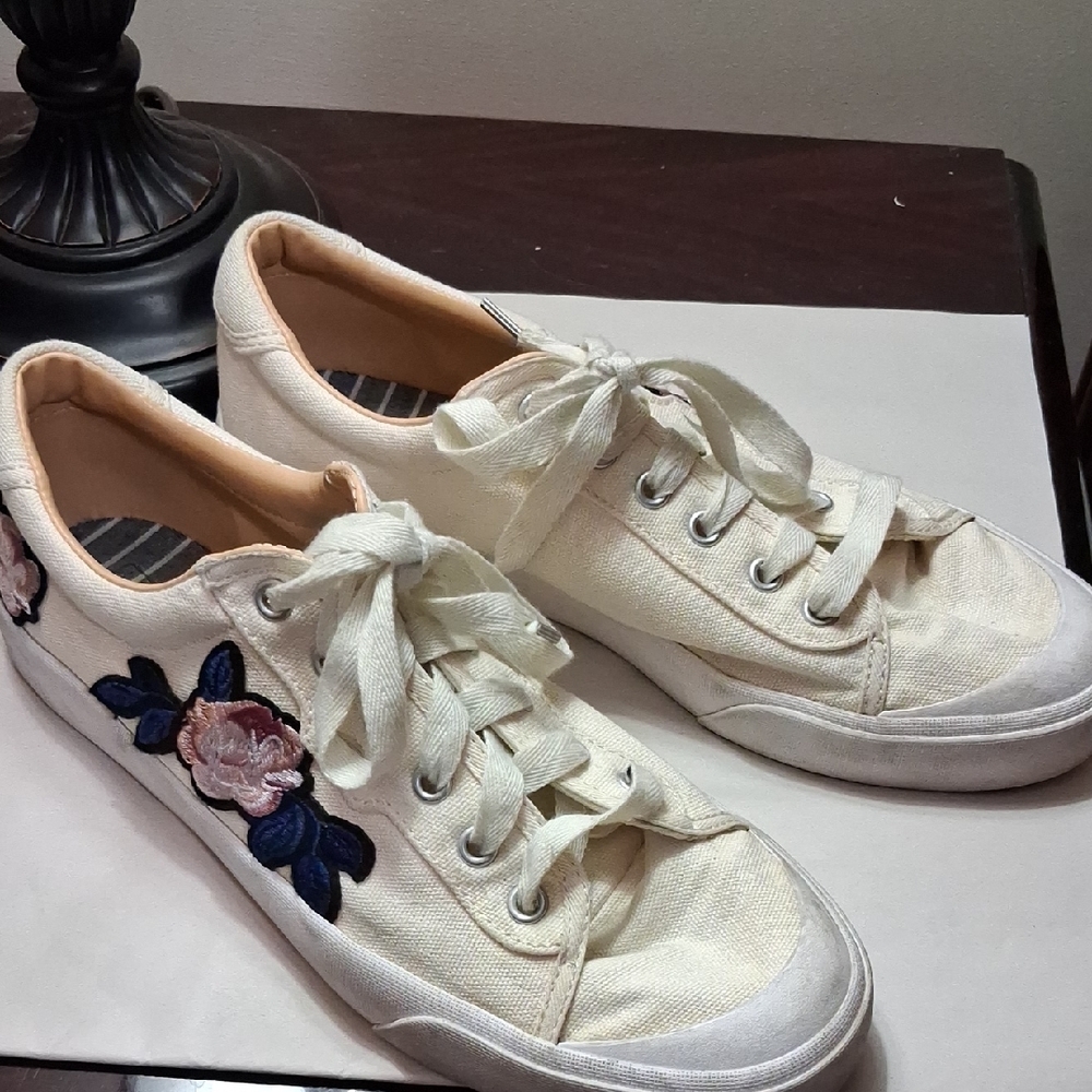Keds Cream Floral Women's Sneakers